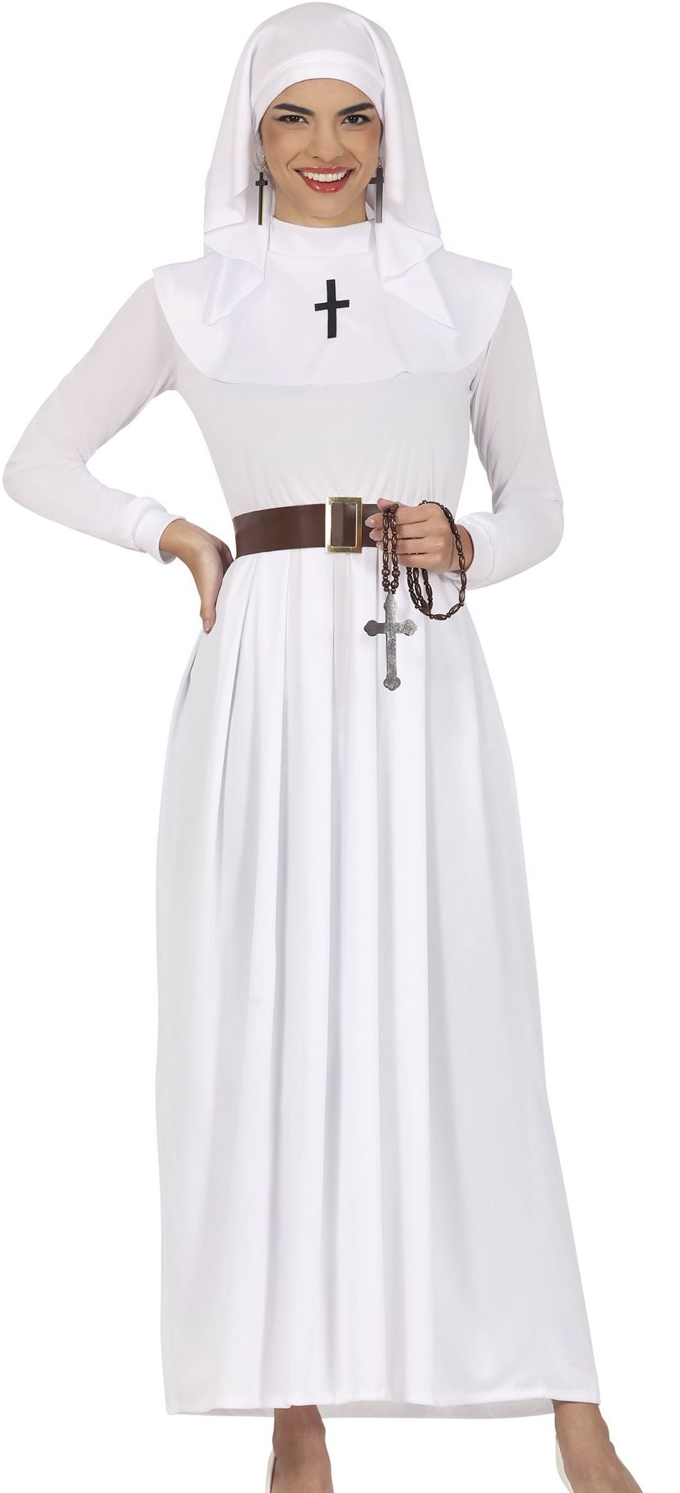 Disfraz de Monja Novicia Blanco para Mujer
