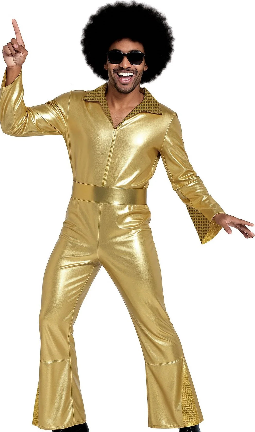 Costumi in Coppia in Discoteca Anni '70 di Colore Dorato