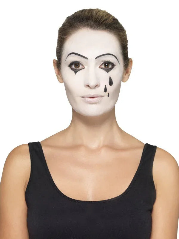 Disfraz de Mimo con Set Maquillaje Payasos, Bufones y Arlequines Smiffys