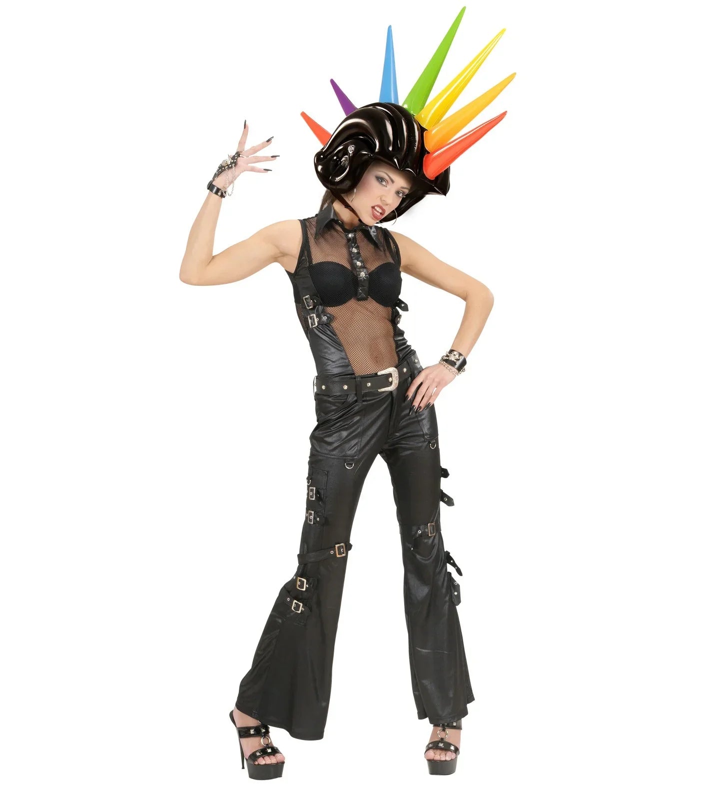 Casco Hinchable con cresta de colores Cascos Widmann