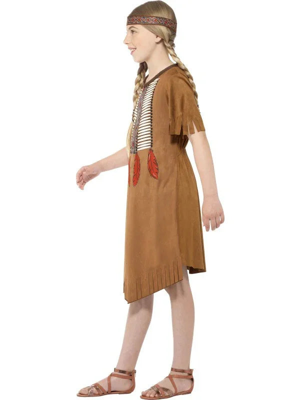 Disfraz de India Marrón Claro para Niña Disfraces Baratos Niños Smiffys