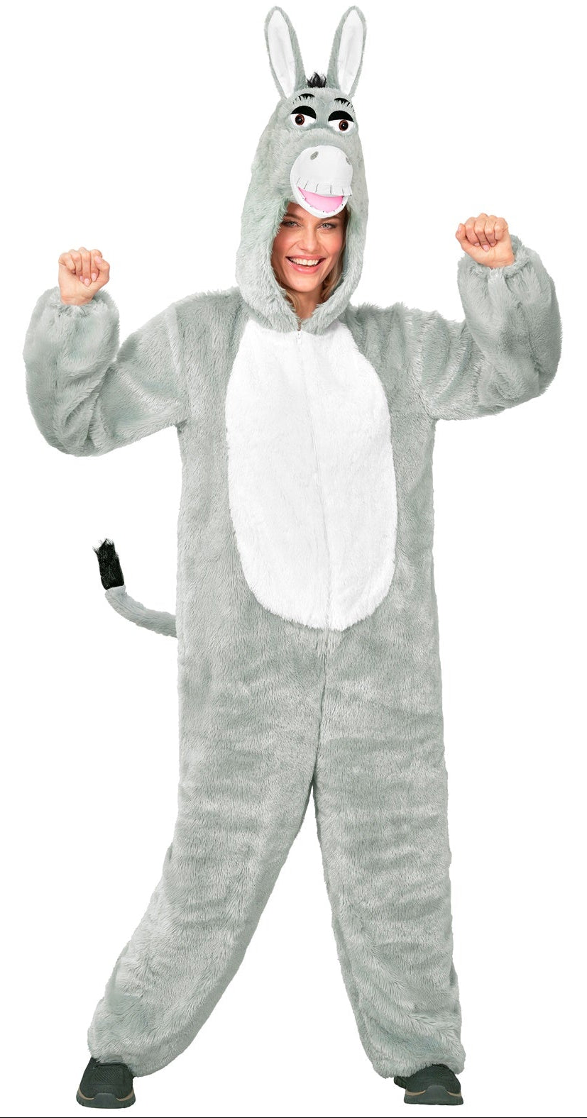 Costume Asino di Peluche Morbido per Adulto