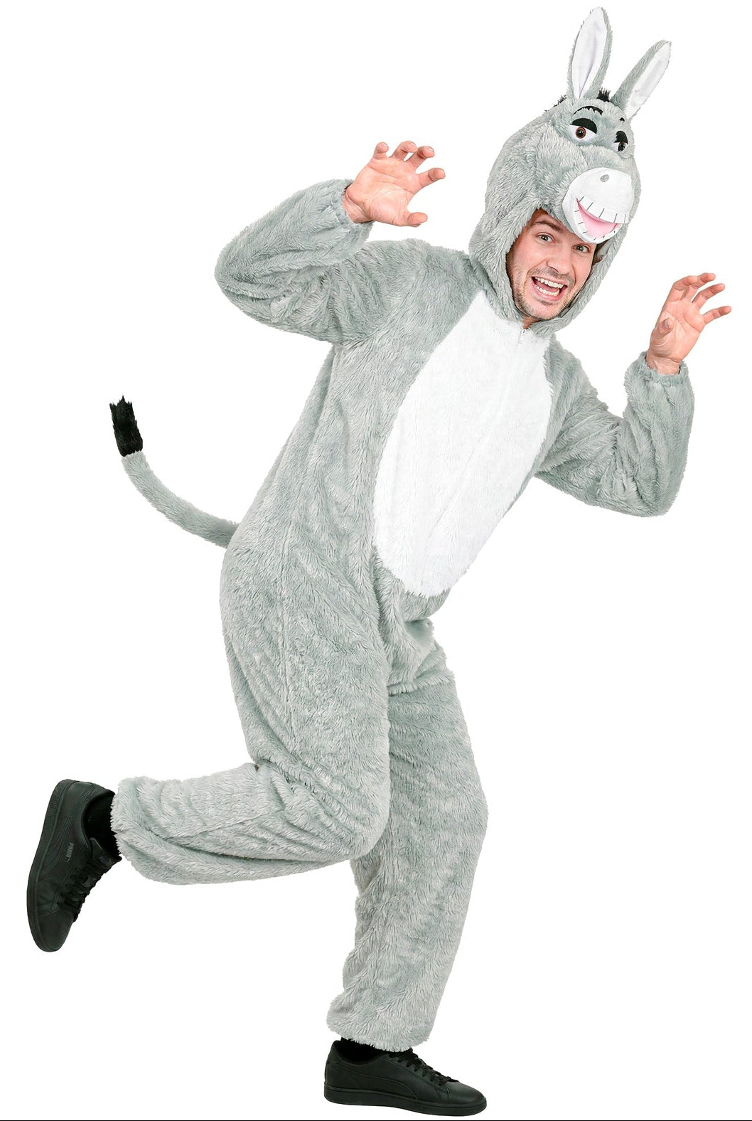 Costume Asino di Peluche Morbido per Adulto
