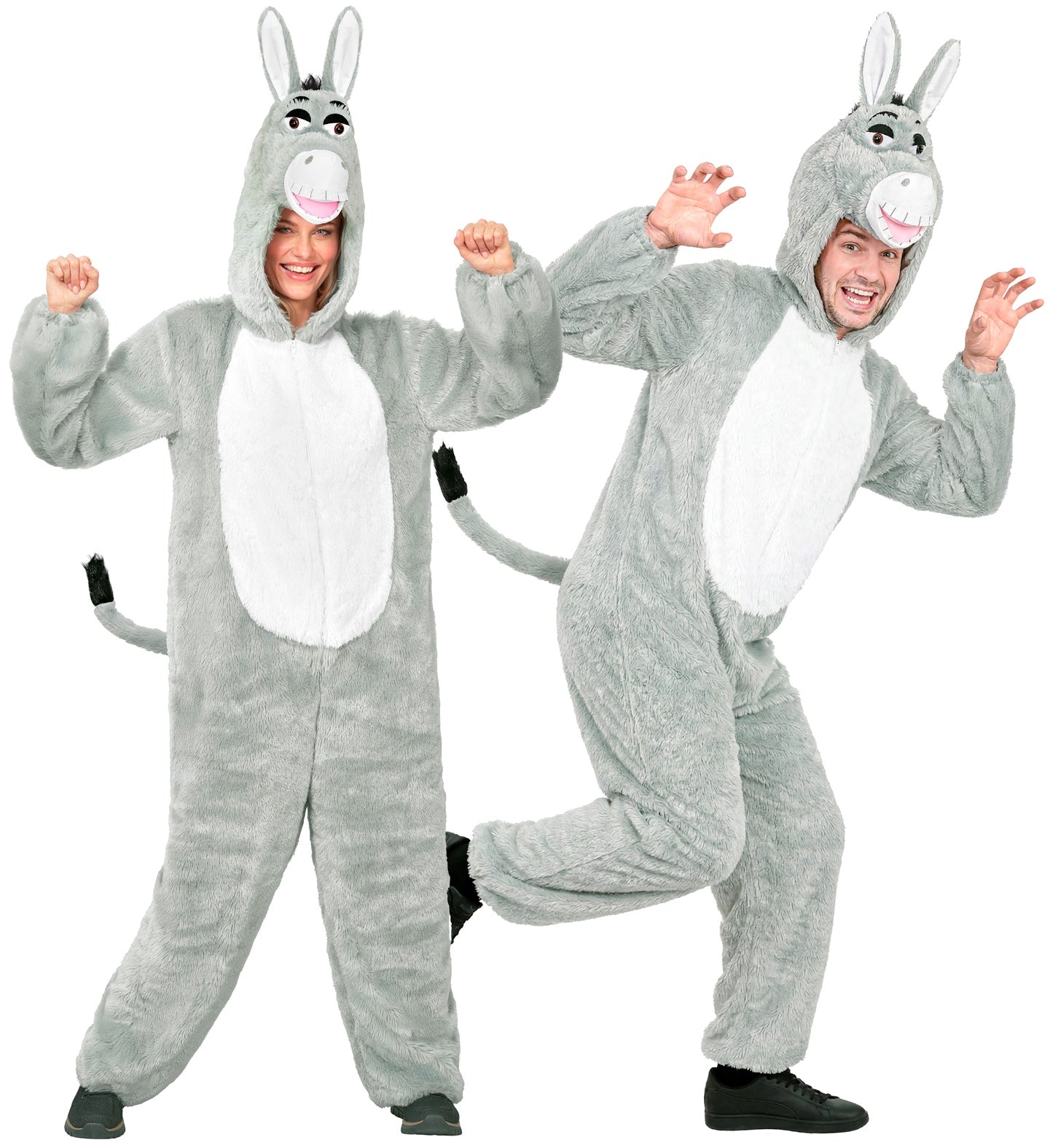 Costume Asino di Peluche Morbido per Adulto