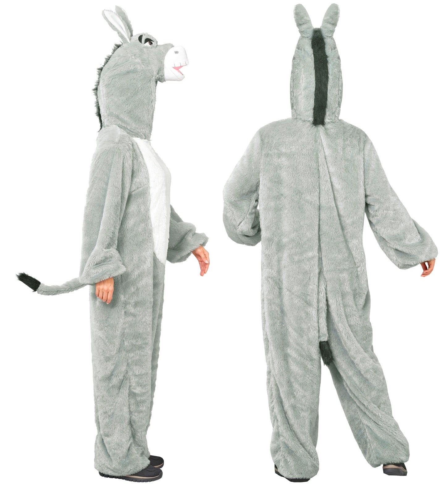 Costume Asino di Peluche Morbido per Adulto