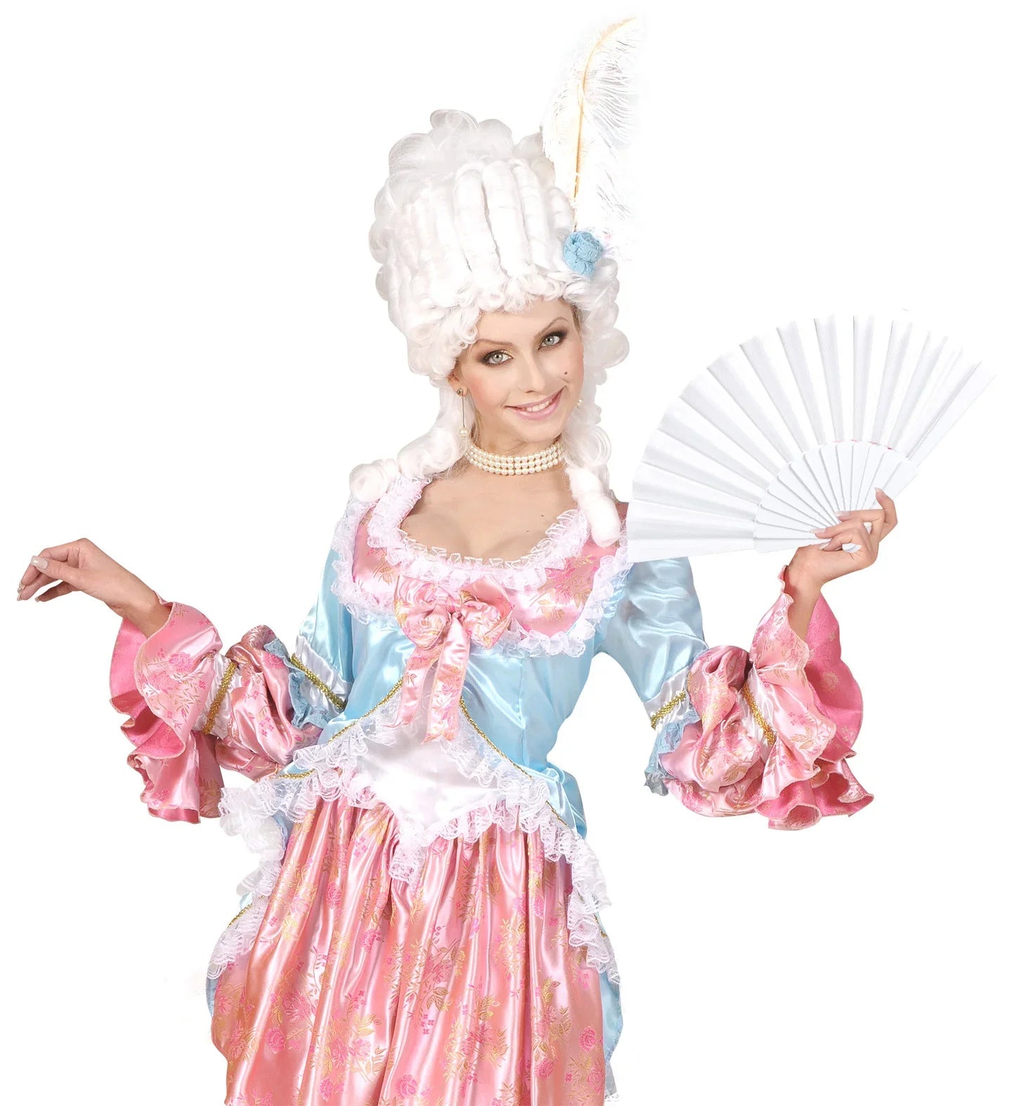 Abanico Blanco de Tela Complementos Sevillanas, Cordobeses y Toreros Widmann