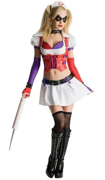 Disfraz de Harley Quinn Arkham Asylum para Mujer Superhéroes Rubies