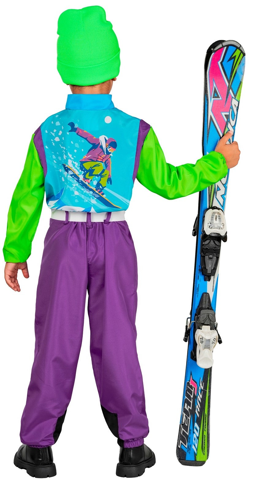 Costumi per Gruppo di Snowboarder Anni 80 Neon