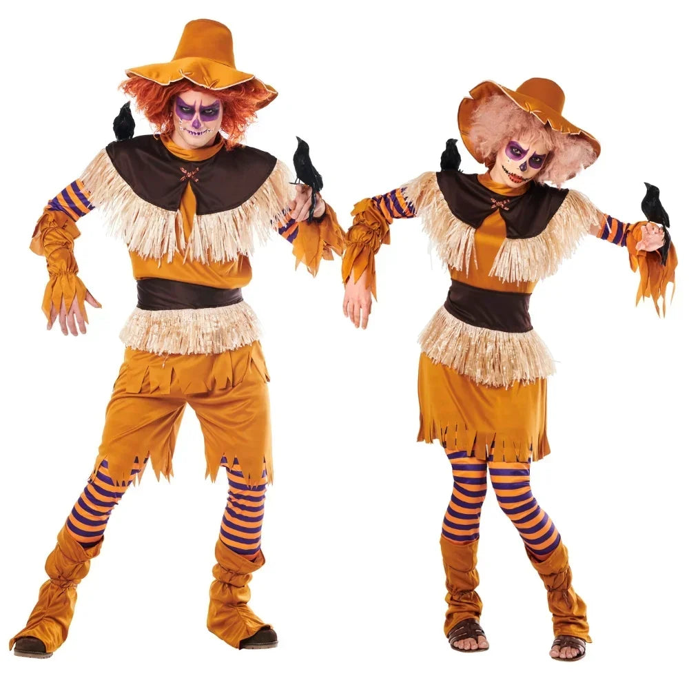 Disfraces en Pareja de Espantapájaros con Sombrero Espantapájaros Disfraces Simon