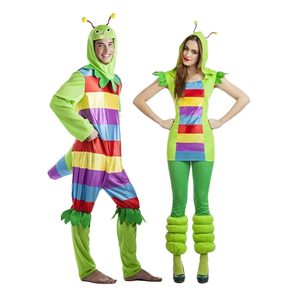 Disfraces en Pareja de Gusanos Coloridos Gusanos Disfraces Simon
