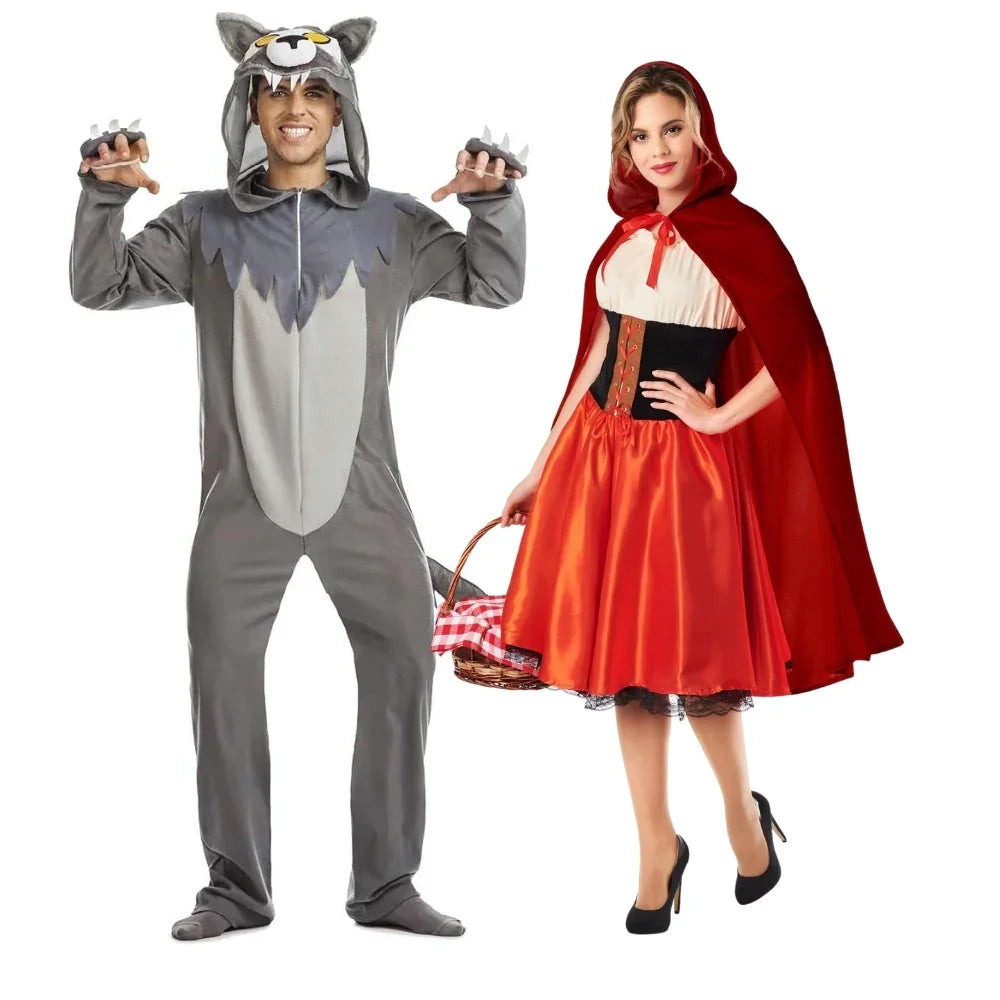 Disfraces en Pareja de Caperucita Roja y Lobo Gris Caperucita Roja Disfraces Simon