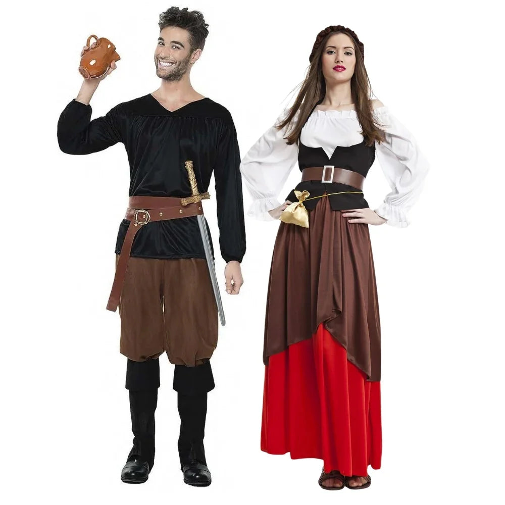 Disfraces en Pareja de Campesinos Medievales Medievales Disfraces Simon