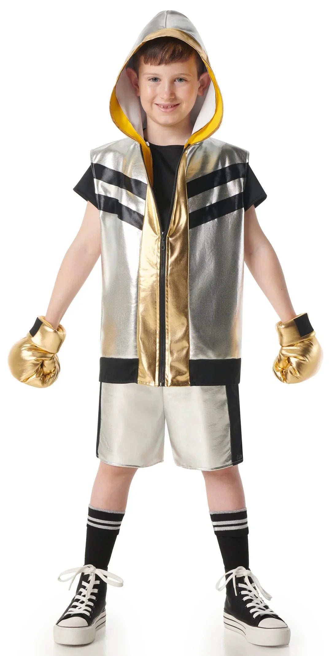 Disfraz de Boxeador Plateado Infantil Boxeadores Kimokawaii