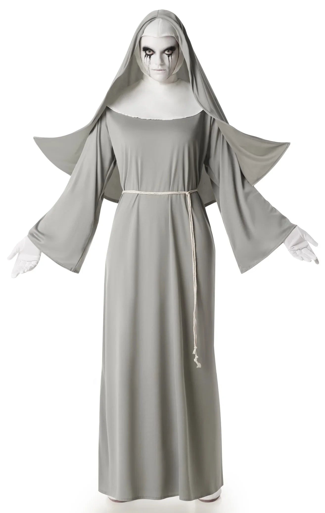 Disfraz de Monja Terrorífica Gris para Mujer Monjas Kimokawaii