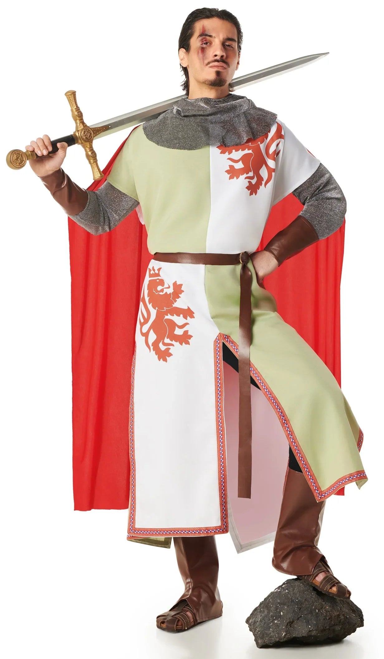 Disfraz de Caballero Medieval Noble para Hombre Caballeros y Cruzados Medievales Kimokawaii