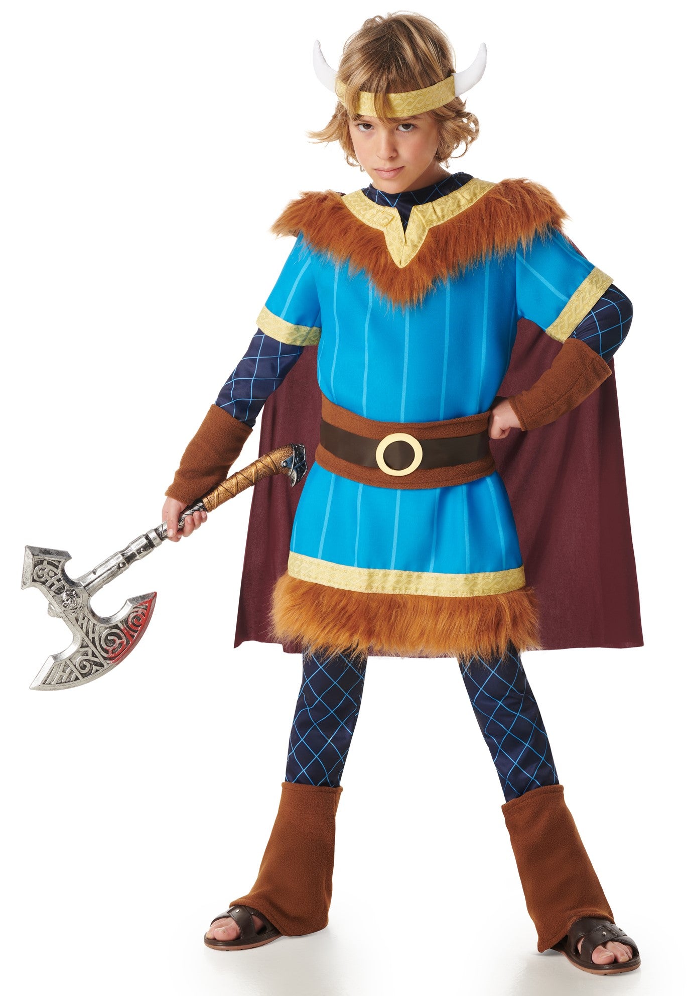 Disfraz de Vikingo Azul Infantil Vikingos Infantiles Kimokawaii