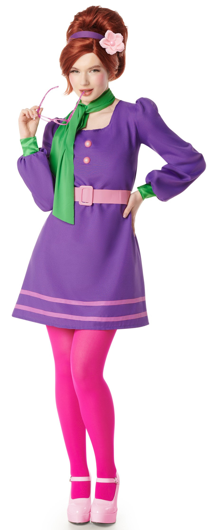 Disfraz Años 70 Lila para Mujer Años 70 Kimokawaii