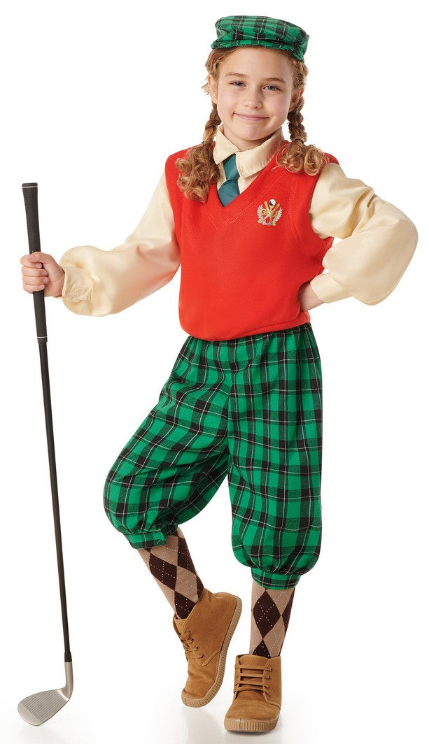 Disfraz de Jugadora de Golf Clásica para Niña Deportistas y Animadoras Infantiles Kimokawaii