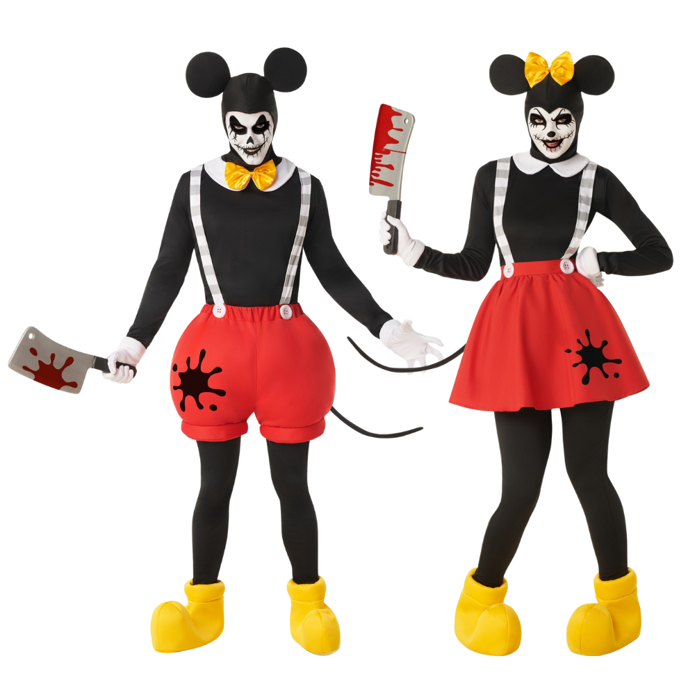 Disfraces en Pareja de Ratones Mickey y Minnie Mouse