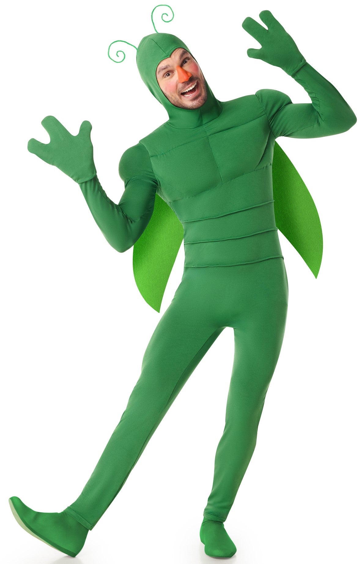 Disfraz de Saltamontes Verde para Hombre Animales Kimokawaii