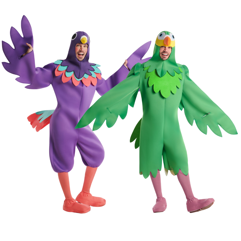 Disfraces en Pareja de Pájaro Papagayo