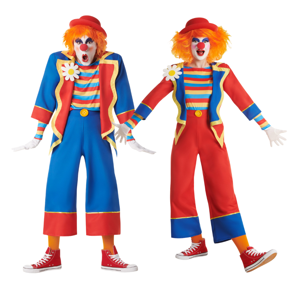 Costumi da Coppia da Clown Multicolore con Giacca