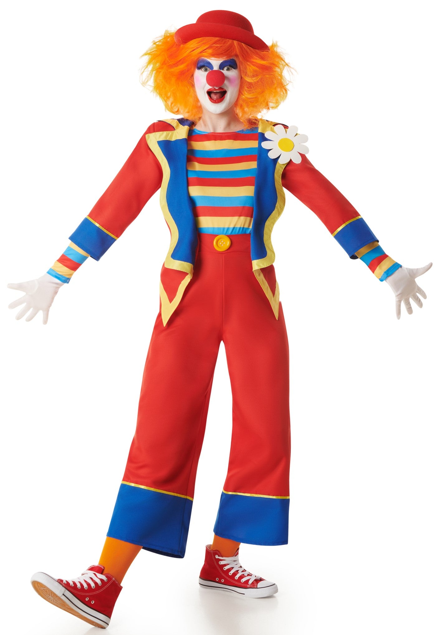 Costumi da Coppia da Clown Multicolore con Giacca