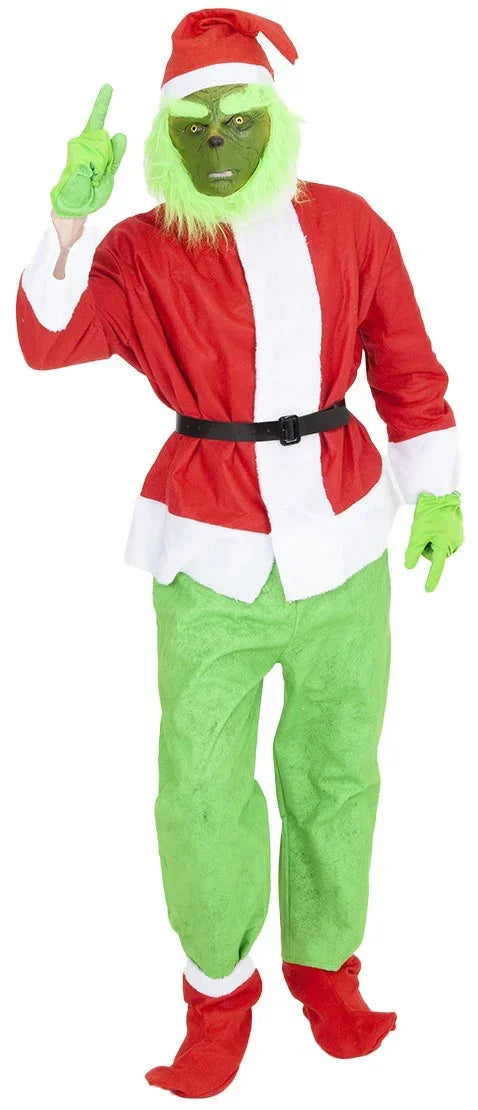 Disfraz de Grinch con Máscara para Hombre Grinch Rubies