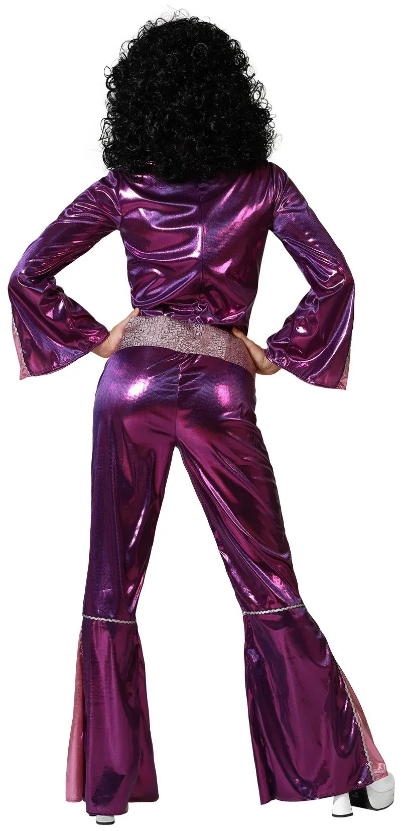 Disfraz Disco Años 70 Fucsia para Mujer Disco Atosa
