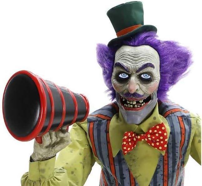 Presentador de Circo Siniestro con Movimiento, Luz y Sonido Decoración Halloween Palmer