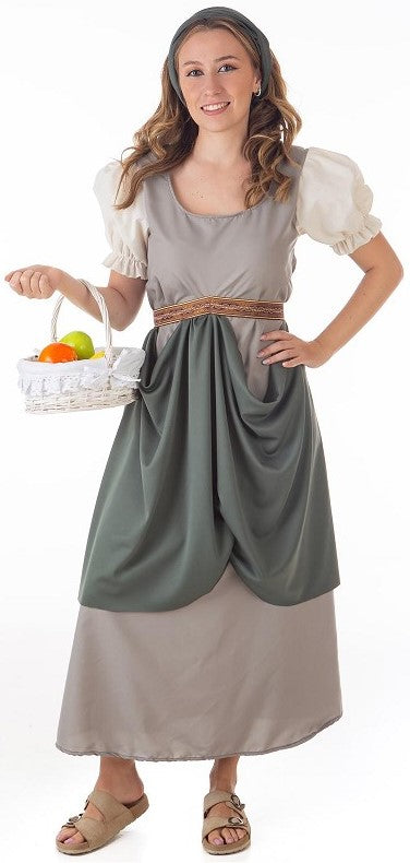 Costumi in Coppia di Fruttivendoli Medievali