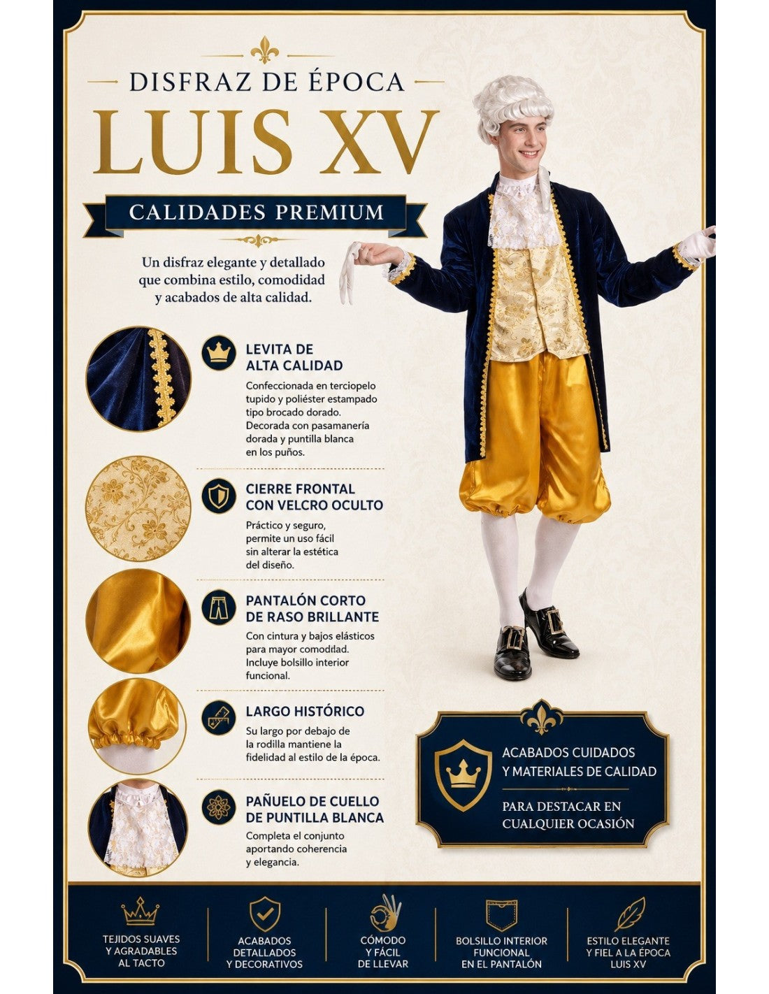 Costume da Nobile dell'Epoca Barocca per Uomo