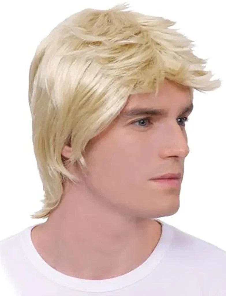 Peluca Rubia Corta Lisa de Hombre Pelucas Rubias EuroCarnavales