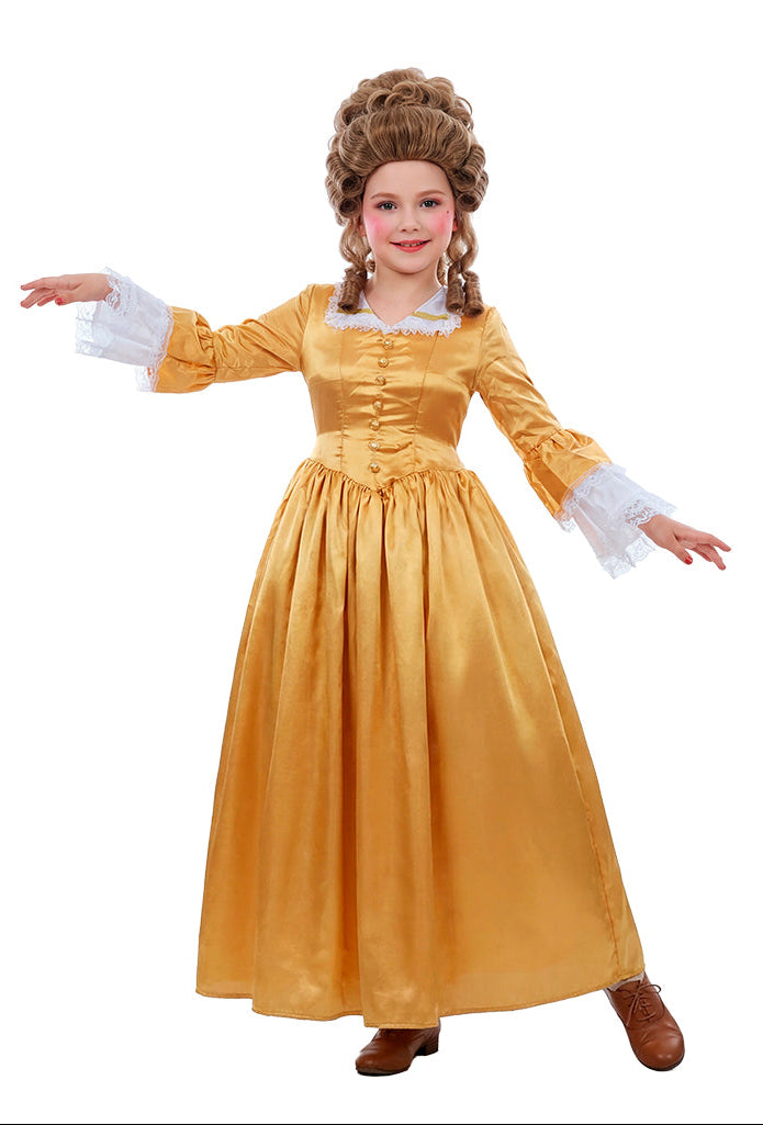 Disfraz Maria Antonieta en Color Dorado para Niña