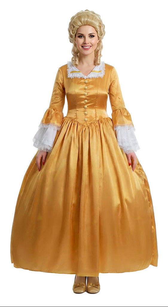 Costume Maria Antonietta in Colore Dorato per Donna
