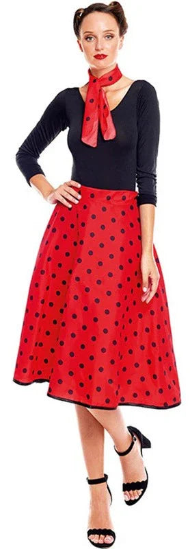 Disfraces para Grupo de Años 50 con Falda de Lunares Grease - Años 40 y 50 Disfraces Simon