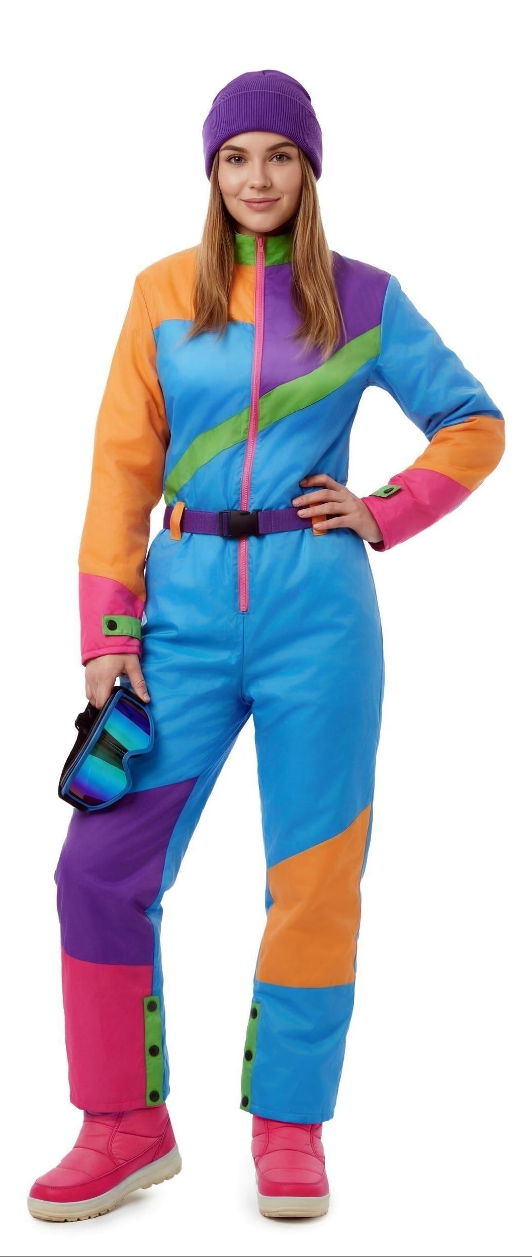 Disfraz Esquiadora Multicolor para Mujer